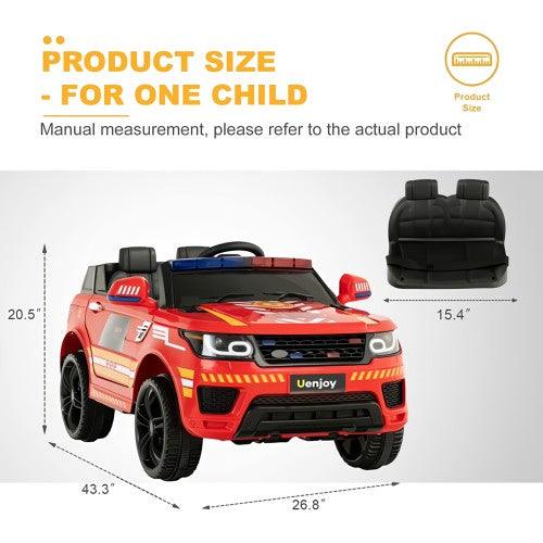 Uenjoy 12V Ride On SUV Kids Fire Fighter Truck - Toytexx