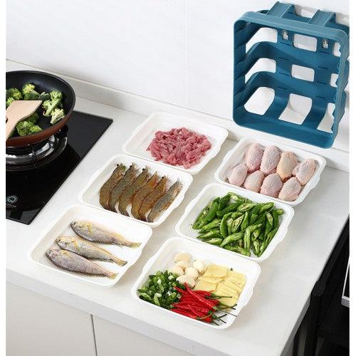 6-Layer Kitchen Cooking Preparation Plate Organizer Storage Set - Toytexx