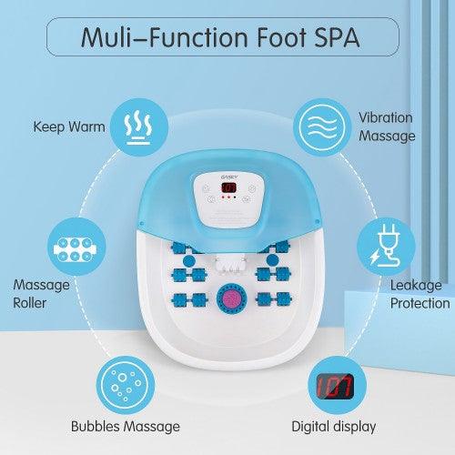 GASKY Foot Spa Bath Massager with Pedicure Grinding Stone, Heat, Bubbles ; Vibration, 16 Massage Rollers - Toytexx