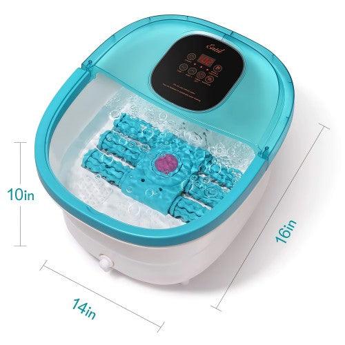 ENTIL Foot Spa Bath Massager with 6 Motorized Rollers, Heat, Pedicure Grinding Stone - Toytexx