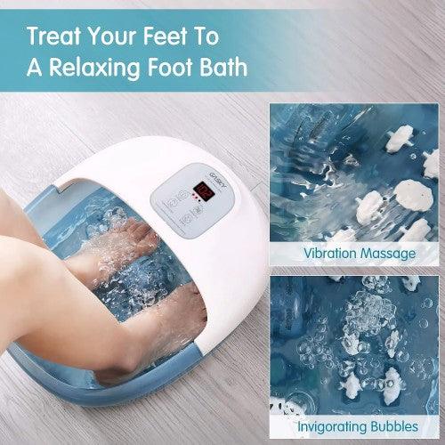 GASKY Foot Spa Massager with Heat, Bubbles, Vibration,14 Massage Rollers - Toytexx