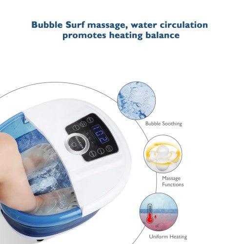 MaxKare Foot Spa Bath Massager with 4 Motorized Rollers,Vibration, Digital Temperature Control - Toytexx