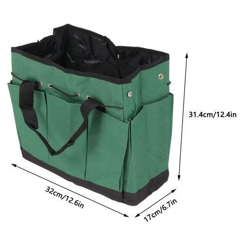 Multi-Purpose Canvas Bag, Garden Tool Bag with 8 Deep Pockets, Snap Close Top - Toytexx