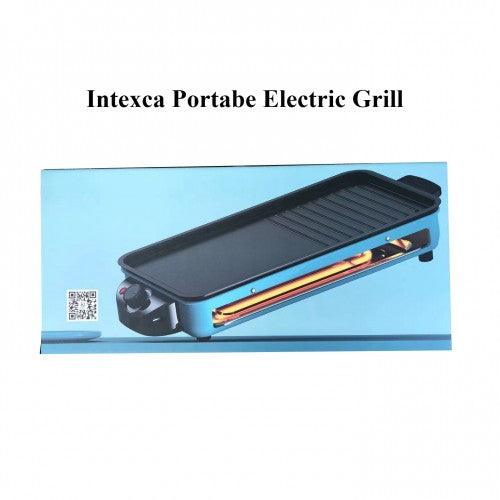INTEXCA Portable Multifunctional Electric Grill w/ Non-Stick Cooking Surface Adjustable Temperature Knob - Toytexx