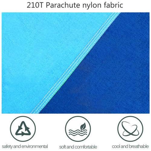 Portable Outdoor Nylon Hammock 440 LBS Max Capacity with Sewn-On Storage Bag Pouch (Blue) - Toytexx