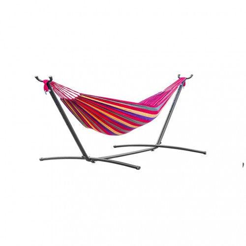 MSW Furniture High Quality Hammock with Space Saving Steel Stand Includes Portable Carrying Case - Toytexx
