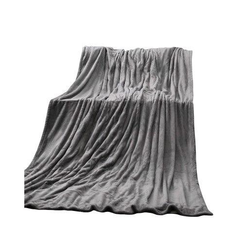 MaxKare Electric Heated Twin Sized Blanket 213 x 157 cm 4 Heating Levels (Grey) - Toytexx