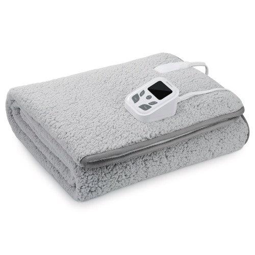 MaxKare Electric Heated Twin Sized Blanket 190 x 96 cm 10 Heating Levels (Grey) - Toytexx