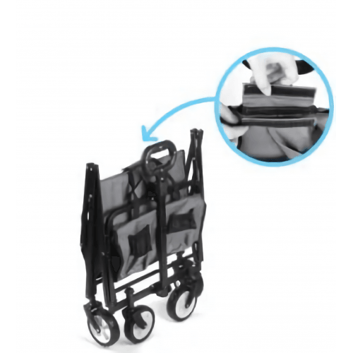 INTEXCA Mini Foldable Multi-Function Stroller Wagon for Shopping, Travel - Grey - Toytexx