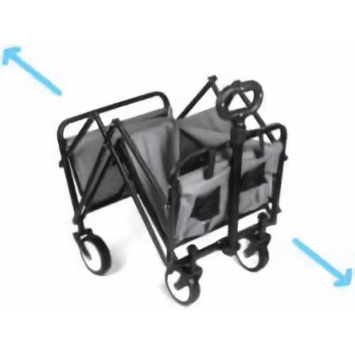 INTEXCA Mini Foldable Multi-Function Stroller Wagon for Shopping, Travel - Grey - Toytexx