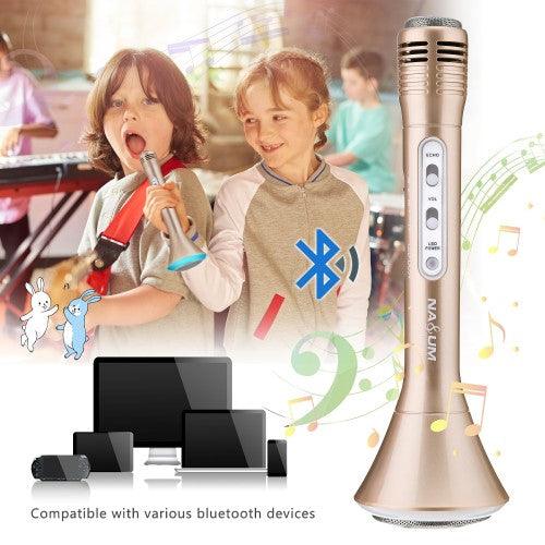 NASUM Wireless Karaoke Microphone for Kids, Bluetooth KTV Machine for 3-9 Years Old - Toytexx