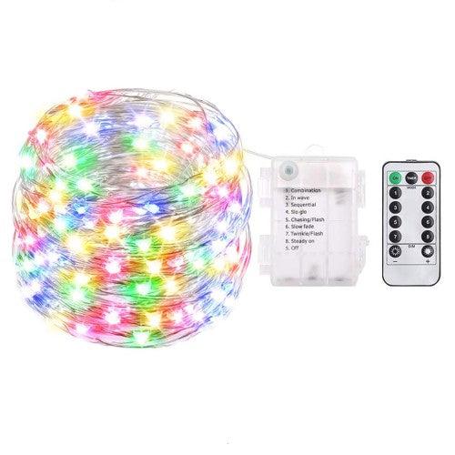 30M LED String Lights Holiday Twinkle Decorative Lights with 8 Flashing Modes Remote Controller - Toytexx