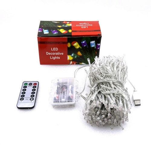 30M LED String Lights Holiday Twinkle Decorative Lights with 8 Flashing Modes Remote Controller - Toytexx