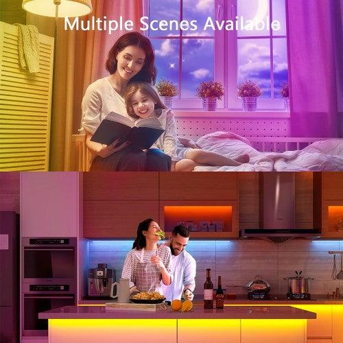 Smart LED Light Strip, Color Changing LED Lights SMD 5050 RGB Strips Lights with Bluetooth and Remote Controller - 21.3ft/ 6.5m - Toytexx