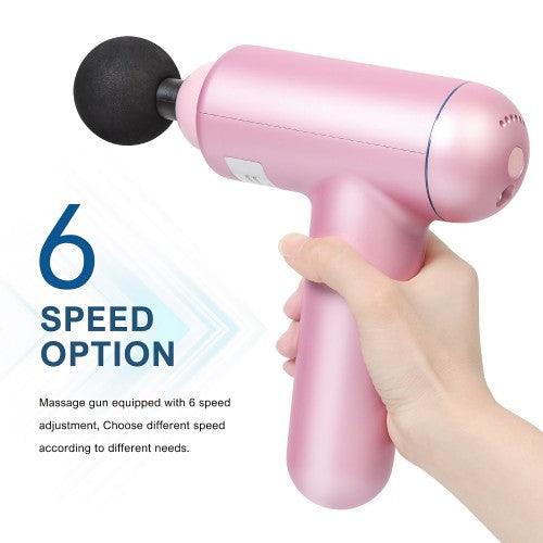 Handheld Massage Gun Deep Tissue Muscle Neck Back Massager for Muscle Therapy Pain Relief with 4 Massage Heads - Toytexx