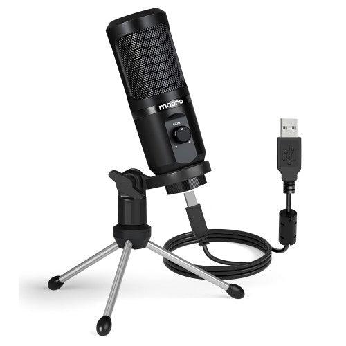 MAONO USB Computer Microphone with Mic Gain Knob, Condenser Recording Mic for PC, Gaming, Streaming, Podcasts - AU-PM461TR - Toytexx