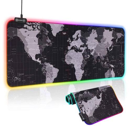 GMS-X5 RGB Light Gaming Mouse Pad Keyboard Mat USB Foldable Non-Slip with Smooth Waterproof Surface - 80 x 30 cm - Toytexx