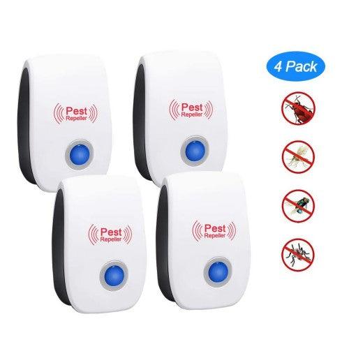 4-Pack Pest Repellent, Plug-In Indoor Ultrasonic Pest Control Anti Mice, Insects - Toytexx