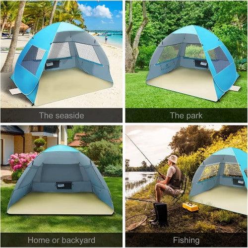 Pop Up Beach Tent, UV Protection Portable Lightweight Foldable Indoor Outdoor Tent for 2-3 Persons - Toytexx
