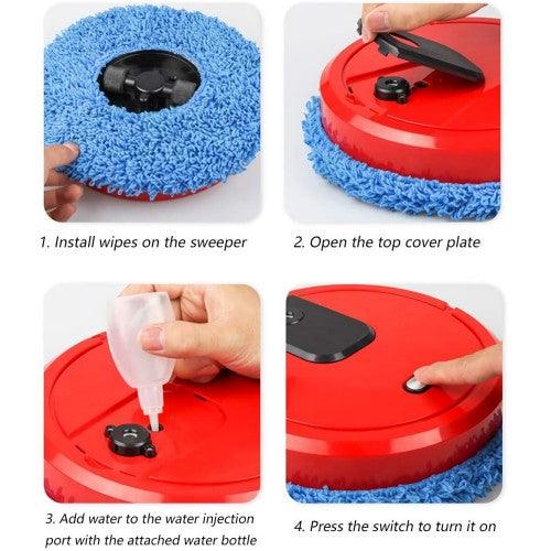 Intelligent Smart Sweeping and Mopping Robot Vacuum Cleaner Wet Dry Home Appliance with Humidification Spray - Toytexx