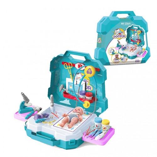 Kids 29PCS My Clinic Educational Toys Medical Clinic Doctor Play Set with Carrying Case - Toytexx