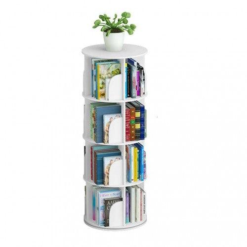 4 Tier 360° Rotating Stackable Shelves Bookshelf Organizer - Toytexx
