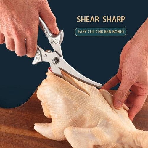 Multipurpose Kitchen Scissors Heavy Duty Bone Cutting Cooking Shears with Serrated Edge - Toytexx