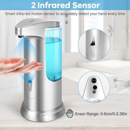 Automatic Soap Dispenser, 400ml Touchless Soap Dispenser with On/Off Switch, Adjustable, Infrared Motion Sensor for Home, Kitchen, Bathroom - Toytexx
