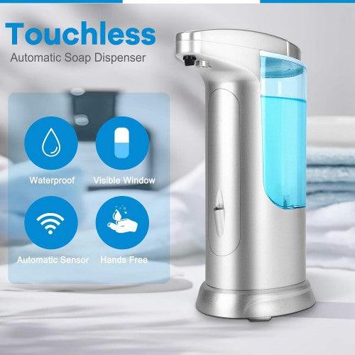 Automatic Soap Dispenser, 400ml Touchless Soap Dispenser with On/Off Switch, Adjustable, Infrared Motion Sensor for Home, Kitchen, Bathroom - Toytexx