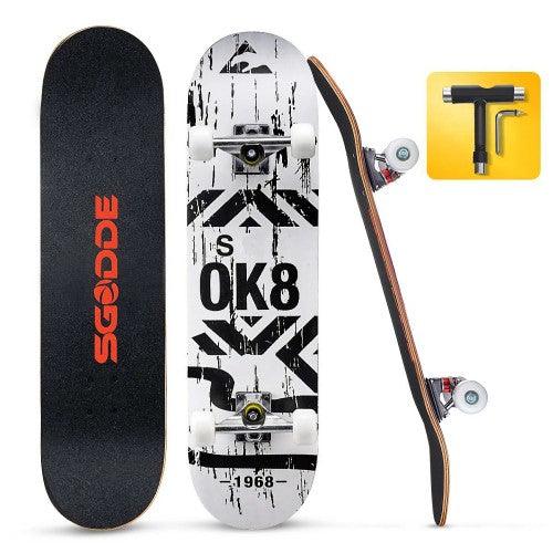 SGODDE 31 inch Skateboard for Beginners, 31