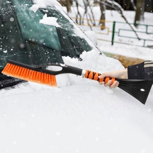 MATCC 2 in 1 Snow Brush with Ice Scraper with Long & Soft Brushing for Cars, Sedans, SUV - MSB006 - Toytexx