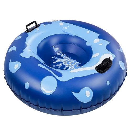 55 inch Inflatable Snow Tube, Extra Large Snow Sled with 1.2 mm Heavy-Duty Thickened Bottom, Higher Sturdy Handles, Cold-resistant PVC for Kids, Adults, Winter, Outdoor - Toytexx