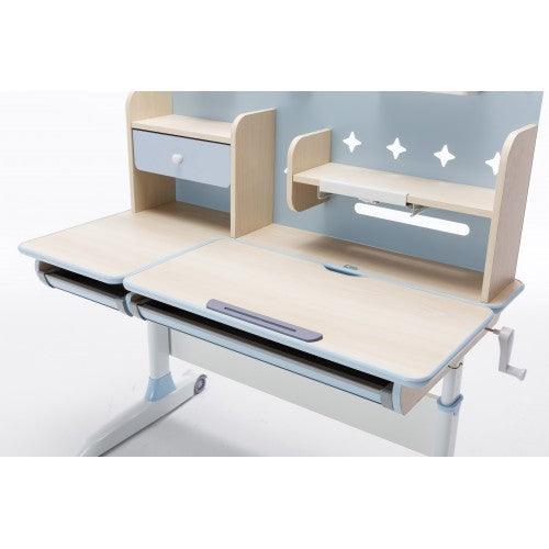 Children Kids Multifunctional Adjustable Study Desk with Double-Winged Swivel Chair - Toytexx