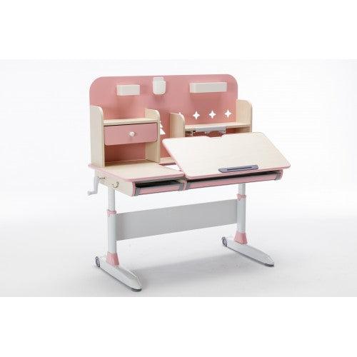 Children Kids Multifunctional Adjustable Study Desk with Double-Winged Swivel Chair - Toytexx