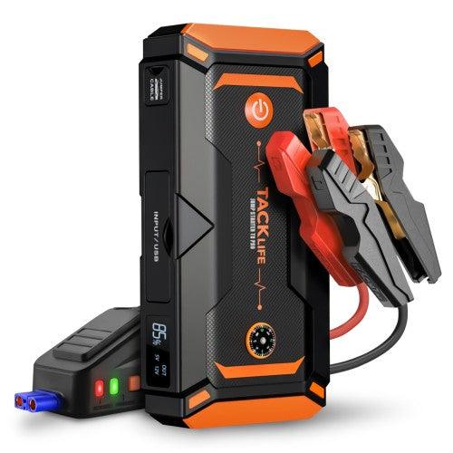 Tacklife T8 Pro 1200A Peak 18000mAh Jump Starter Power Bank with LCD Screen - Toytexx