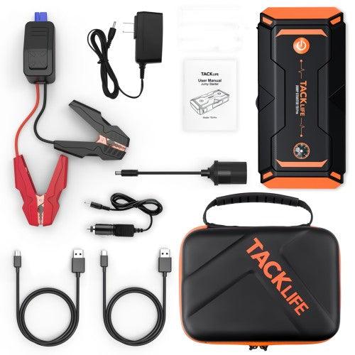 Tacklife T8 Pro 1200A Peak 18000mAh Jump Starter Power Bank with LCD Screen - Toytexx