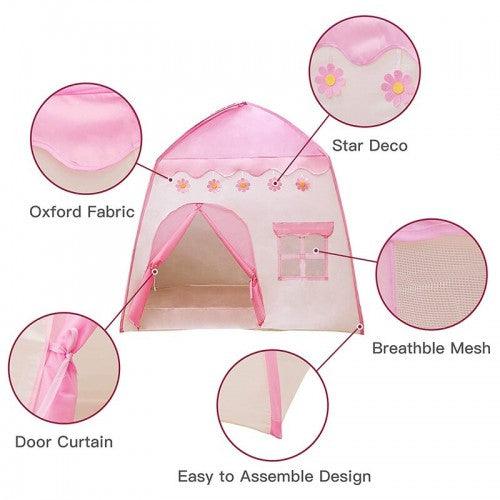 Kids Play Tent Castle Children Fairy Tale Indoor Outdoor Tent with Carrying Bag - Toytexx