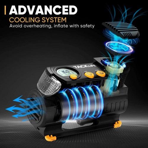 120W Rechargeable Portable Air Compressor with LED Digital Display - Toytexx