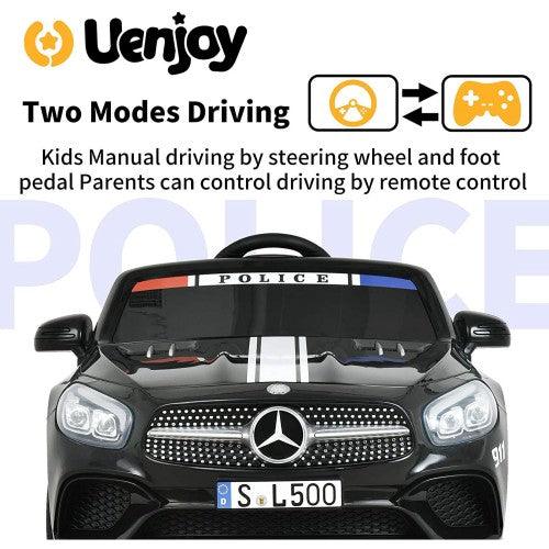 UENJOY 12V Mercedes-Benz SL500 Kids Ride On Car (Police Edition) - Toytexx