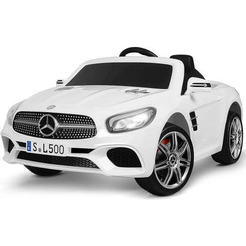 UENJOY 12V Mercedes-Benz SL500 Kids Ride On Car (White) - Toytexx