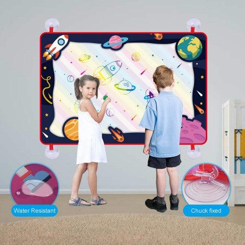 Water Doodle Mat 110 x 75cm, Water Drawing Mat with 2 Magic Pen, 3 Stamps, 3 Drawing Mold and 1 Roller Painting Tools Educational Toy for Children, Kids 3+ - Toytexx