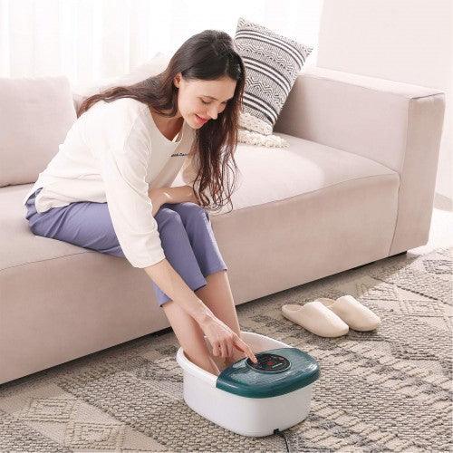 Foot Spa Bath Massager with Heat, Bubbles ; Vibration, 16 Massage Rollers - Toytexx