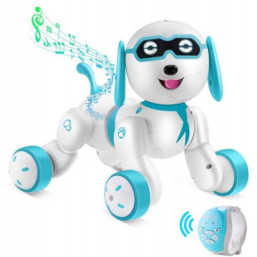 Smart Robotic Puppy  Dog Pets with LED Eyes, Interactive Walking Sing Telling  Story with Watch Remote - Toytexx